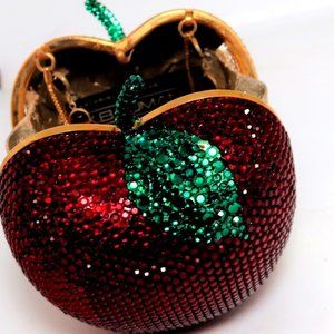 KATHRINE BAUMANN Limited Edition Snow White's Red Apple Minaudiere Purse,